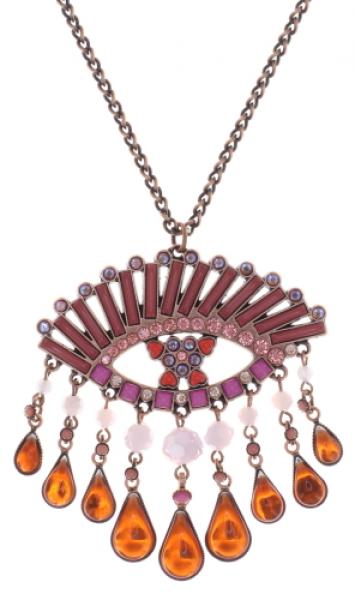 Mandala neclace pink/orange - Konplott